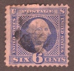 Scott# 115 "WASHINGTON PICTORIAL" USED G GRILL, FANCY CANCEL