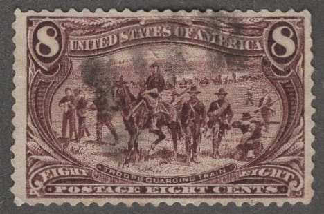 Scott# 289 TRANS MISSISSIPPI USED, LITE CANCEL, DEEP RICH COLOR