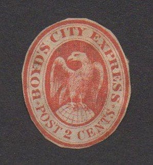 Scott# 20L12-L58 BOYD'S LOCAL "EAGLE ON GLOBE" USED, TRIMMED