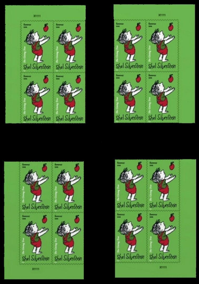 Scott# 5683 "SHEL SILVERSTEIN - WRITER" MNH PLATE BLOCK (4)
